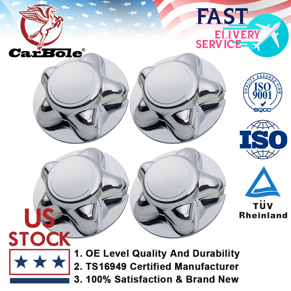 

4x7 "Диаметр хрома центр Кепки w/ 5 Луг Сталь колеса для Ford 1997-04 F-150 & 1997-2004 2003 экспедиция