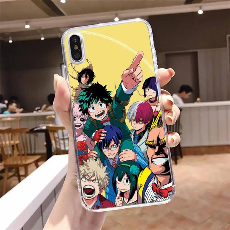 

Anime My Hero Deku Bakugou Boku Phone Case Transparent soft For iphone 5 5s 5c se 6 6s 7 8 11 12 plus mini x xs xr pro max