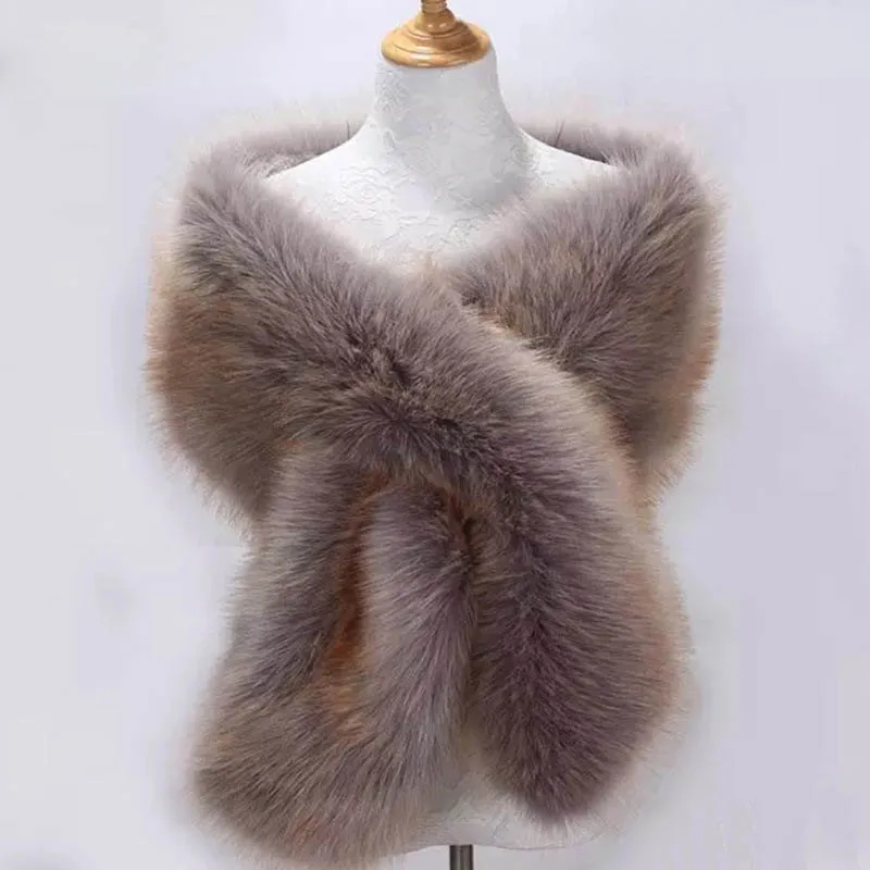 Зимняя меховая Свадебная шаль из искусственного меха свадебная накидка Болеро