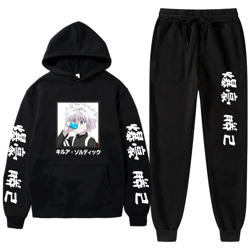 

2021 Hot Sale Japanese My Hero Academia Hoodie Sweatshirts Anime Costume Pants Suit Sport Running Hoodies Coat Mens 2 Piece Set