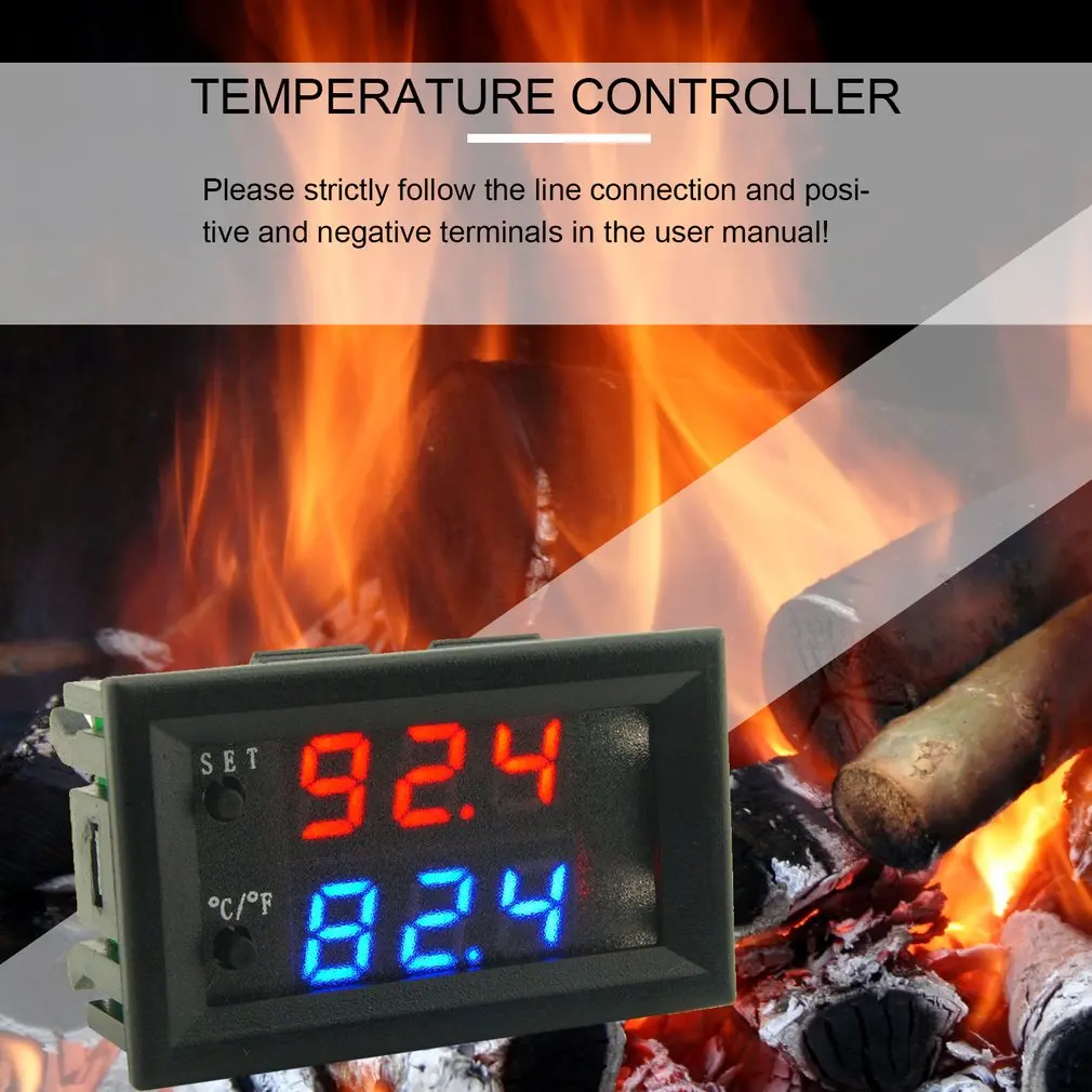 

DC12V 20A Digital Temperature Controller DIY Intelligent Mini Thermostat Regulator Waterproof Sensor 0.1 Celsius Accuracy