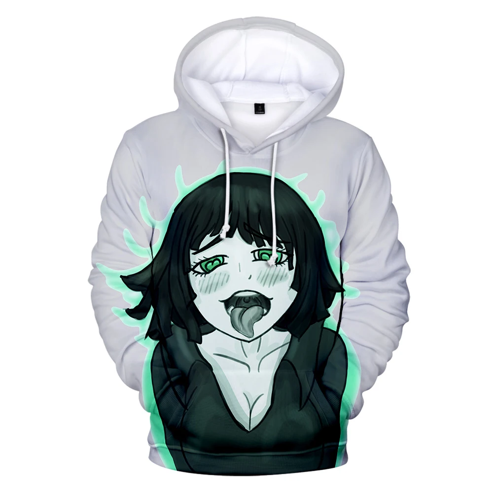Японские Аниме 3D толстовки Ahegao с капюшоном для женщин и мужчин забавная