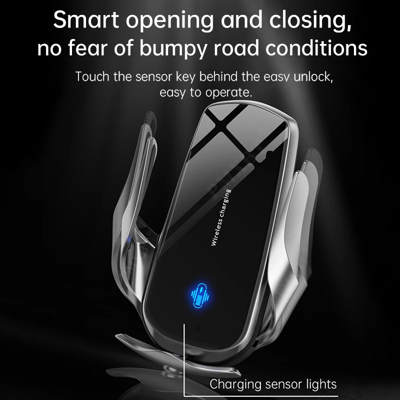 

Smart Sensor Car Phone Holder Fast Charging Wireless Chargers Universal Car Holder For iPhone 6 7 8+ Huawei AI Wireless Charging