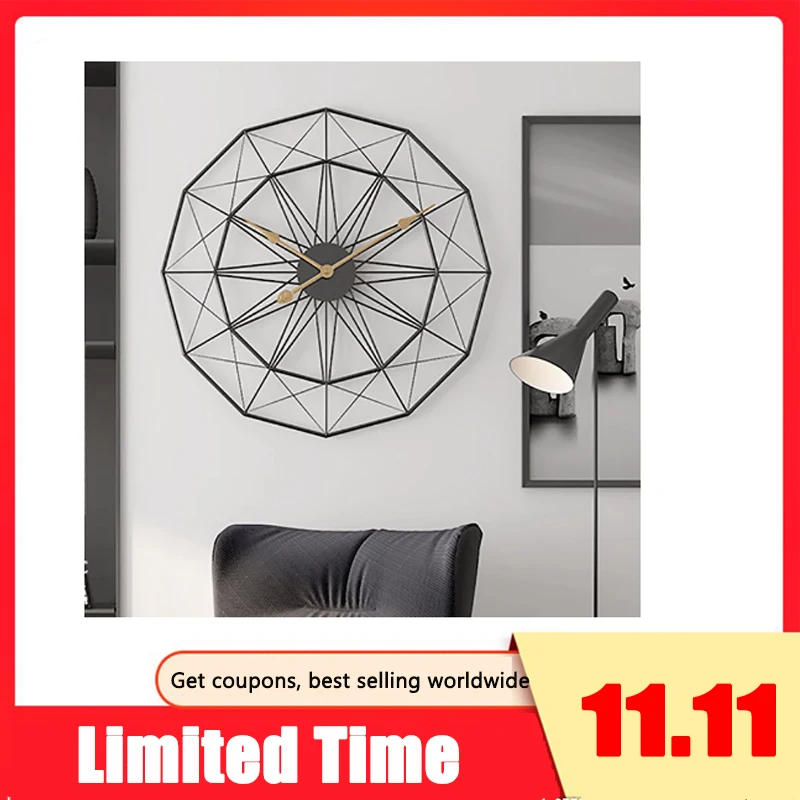 Настенные часы в скандинавском стиле большие бесшумные украшения для дома