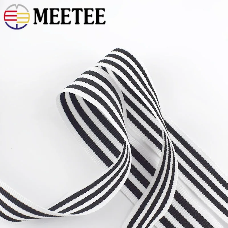 30 метров черно белые полосатые Полиэстеровые лямки сумка рюкзак ремень ленты