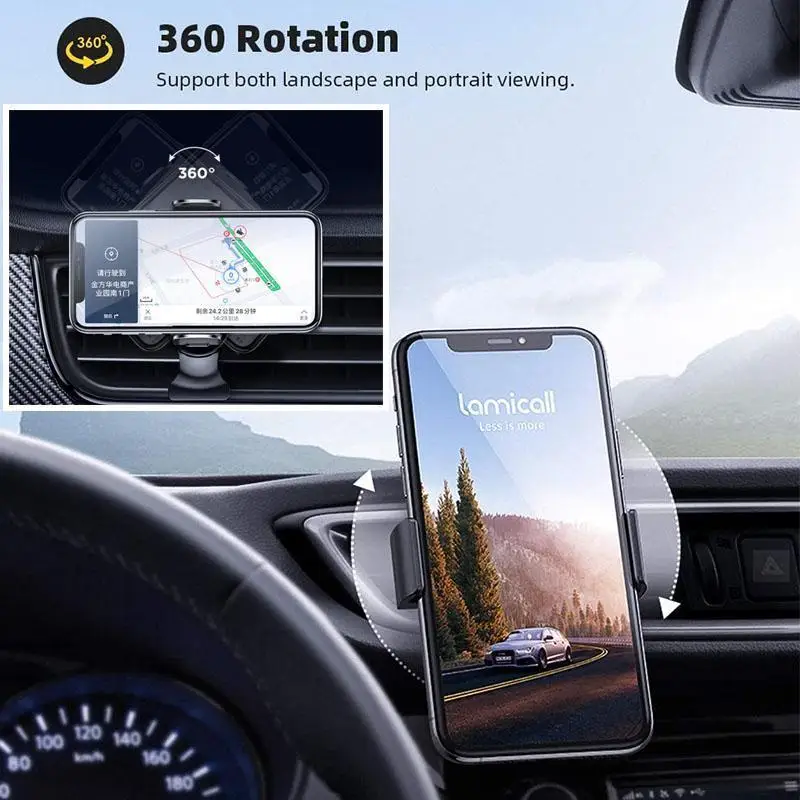 electric induction mobile phone holder car mini car phone holder air vent stand for 4 0 6 5 inch mobilephone auto support mount free global shipping