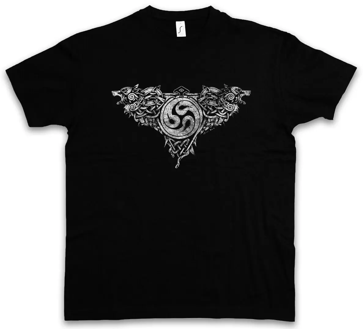 

Unique Wolves Geri and Freki Norse Rune Vikings Odin Valhalla T-Shirt. Summer Cotton Short Sleeve O-Neck Mens T Shirt New S-3XL