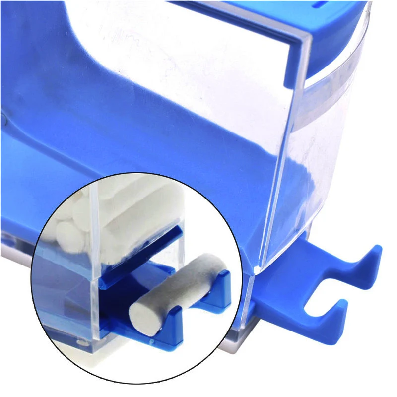 Зубной хлопок рулон держатель диспенсер пресс тип коробка синий цвет