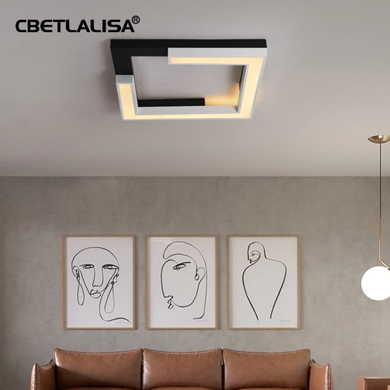 

Modern LED ceiling lights for the living room bedroom kitchen lamp Black ceiling fixtures.50%