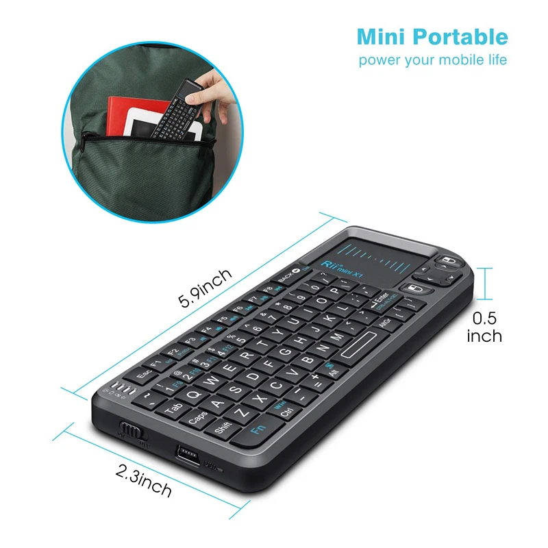 X1 мини беспроводная клавиатура Touch 2 4G Fly Air mouse с сенсорной панелью для игр