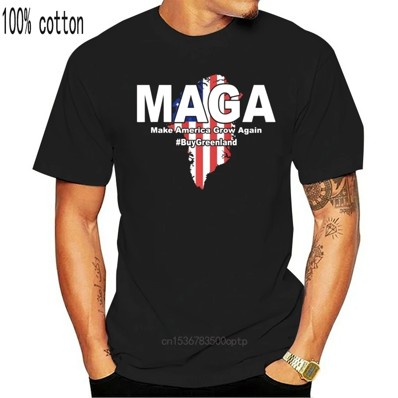 Гренландия T рубашка мага Трамп купить Мужская футболка короткий рукав S
