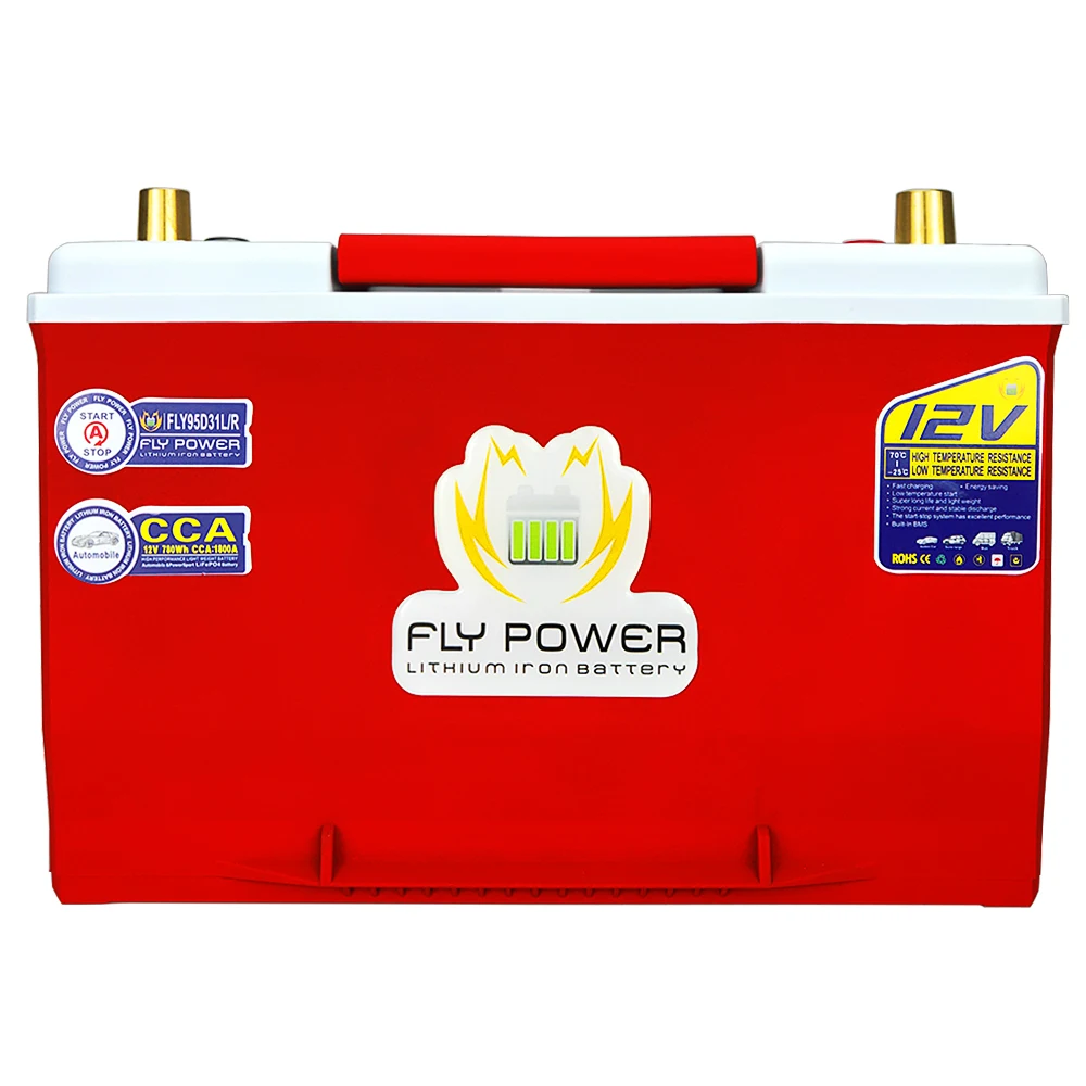 FLY95D31L/R 12В 780Wh CCA1800A Автомобильная литиевая железная батарея с защитой стартера