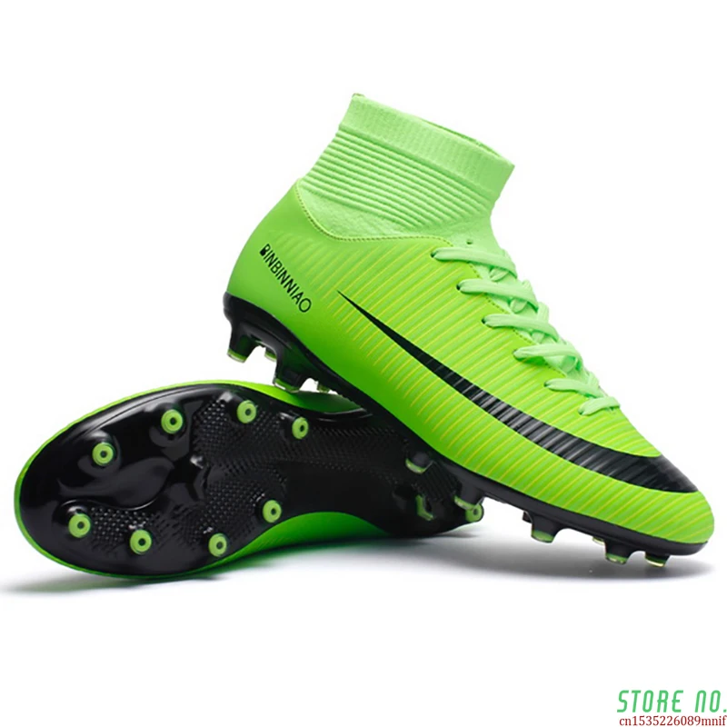 

Kids Boy Girls Outdoor Soccer Cleats Shoes TF/FG Ankle Top Football Boots Soccer Training Sneakers Child Sports Shoes EU32--38