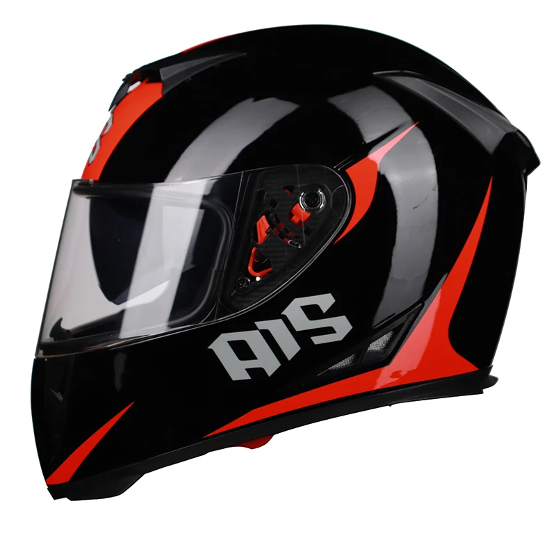 AIS Motorcycle Helmet Cool Modular Motorcycle Helmet with Inner Sunshade Safety Dual Lens Racing Full Face Motorcycle Helmet