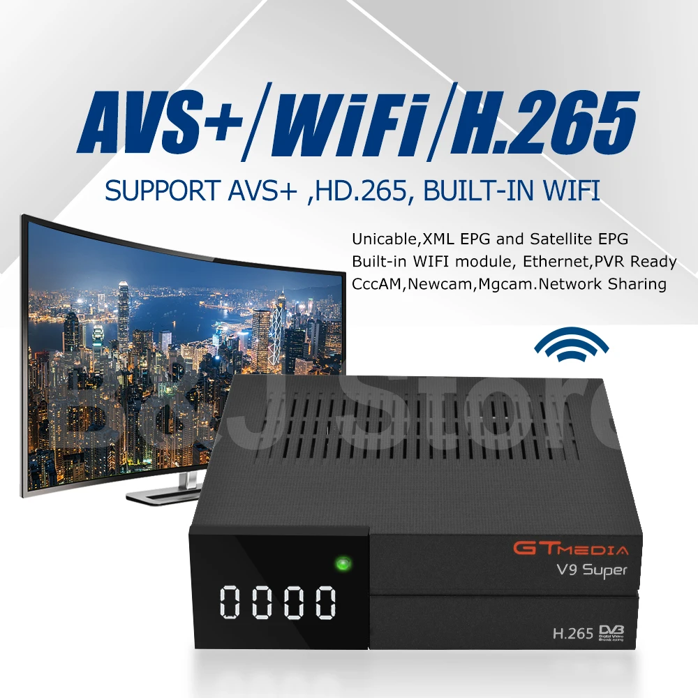 GTMedia V9 Супер Спутниковый ресивер bull-in WiFi с 1 год Испания Европа Clines Full HD DVB-S2/S Freesat V9 Super Receptor