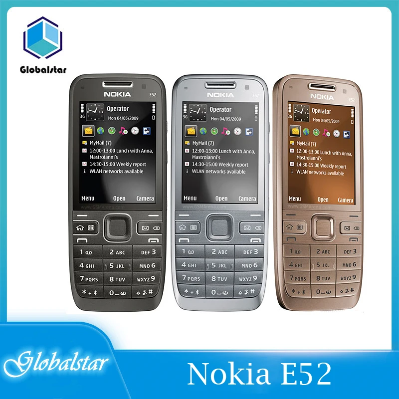

Nokia E52 refurbished Original mobile phones Nokia E52 WIFI GPS JAVA 3G Unlocked handset Russian Arabic Hebrew keyboard phone