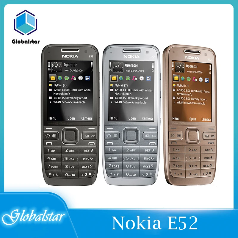 Восстановленные оригинальные мобильные телефоны Nokia E52 WIFI GPS JAVA 3G