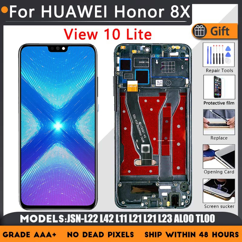 

6.5" Original Display For HUAWEI Honor 8X JSN-L21 L22 L23 L42 L11 AL00 TL00 View 10 lite LCD Screen Assembly Replacement