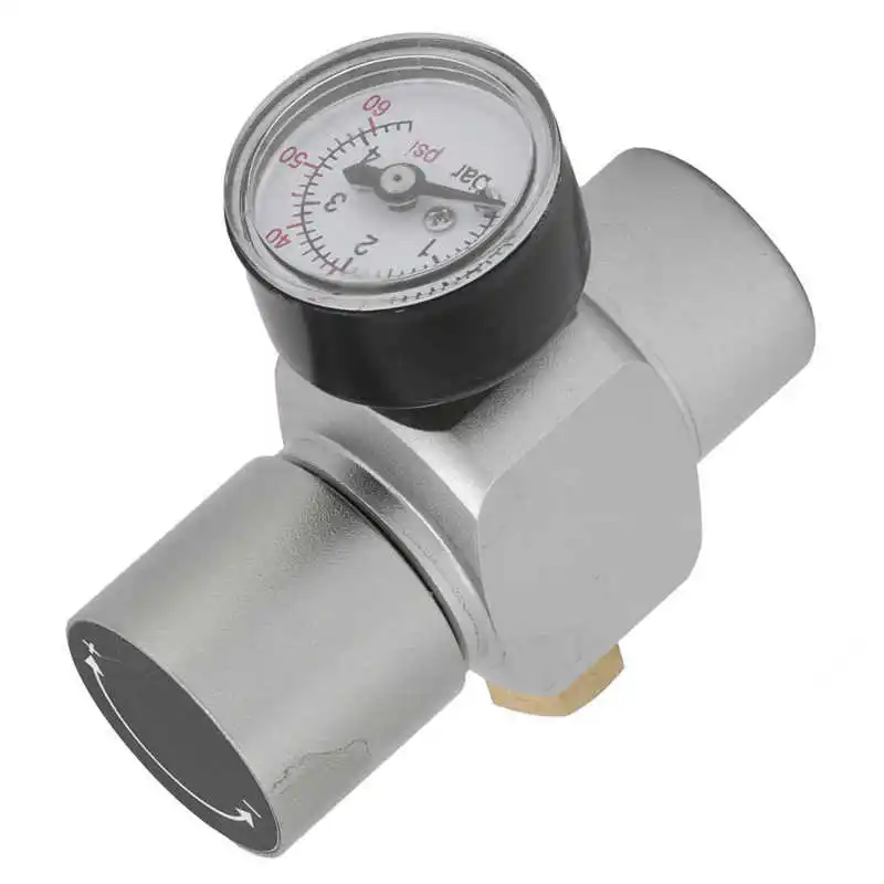 

Mini CO2 Gas Regulator With Cut-Off Switch MFL3/8in To TR21x4 Home Use