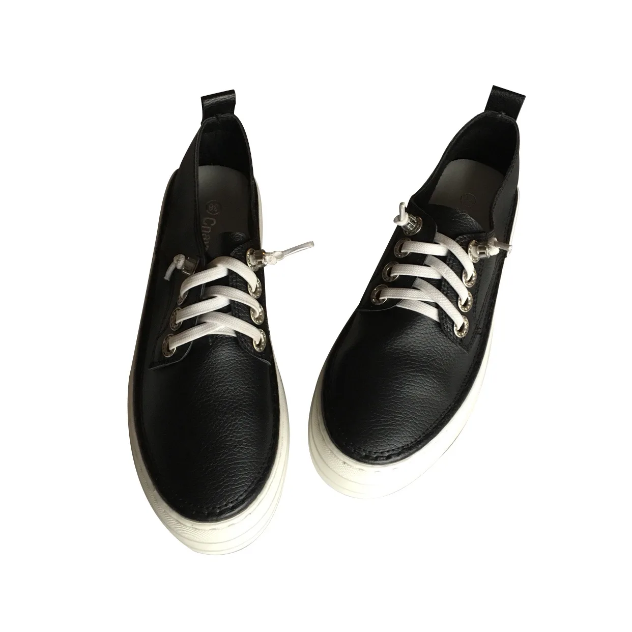 

Casual Woman Shoe All-Match Female Footwear Slip-on Round Toe Genuine Leather Sneakers Clogs Platform Autumn Dress New Slip On S