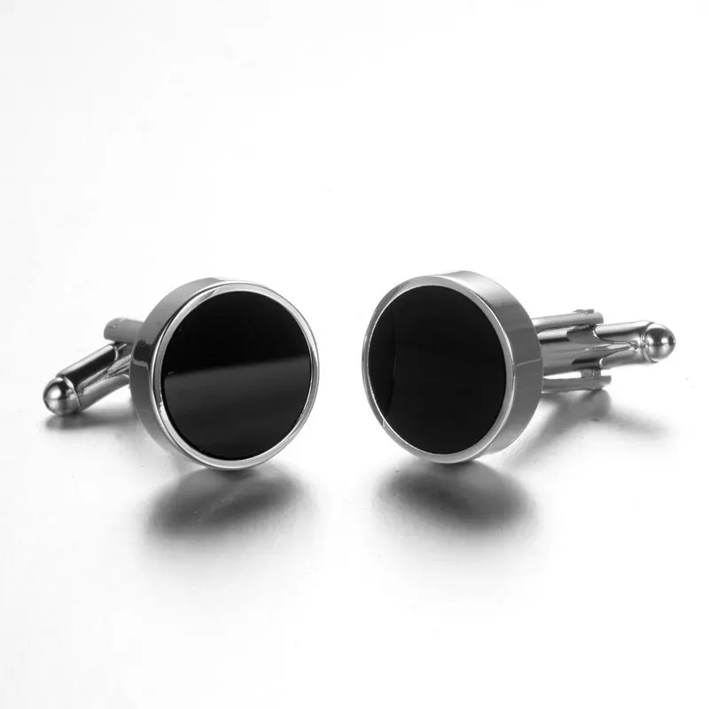 New Designer Onyx Cufflinks AAA Quality French Shirt Cuff Links Gemelos Para Camisas |