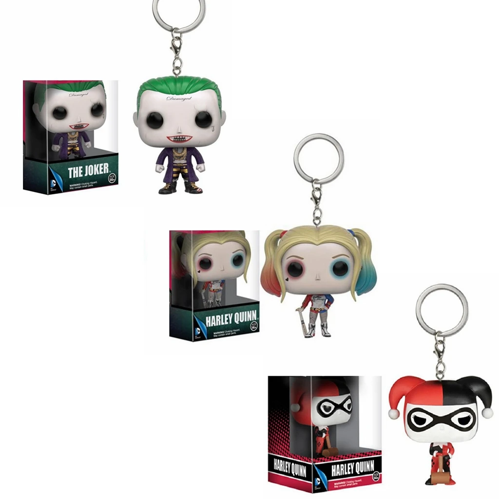FUNKO DC фильмы отряд самоубийц Джокер Харли Квинн брелок игрушка экшн фигурки