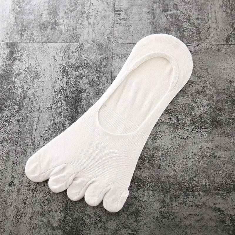 5 пар Силиконовые Invisile носок носки мужские Черный и белый сплошной Цвет из хлопка