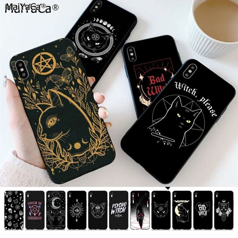 

MaiYaCa witches moon Tarot Mystery totem Phone Case for iphone 13 11 12 pro XS MAX 8 7 6 6S Plus X 5S SE 2020 XR cover