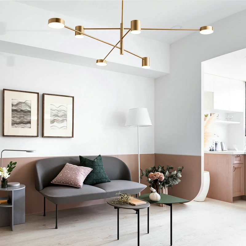 Современная Минималистичная Люстра для гостиной скандинавские светодиодные