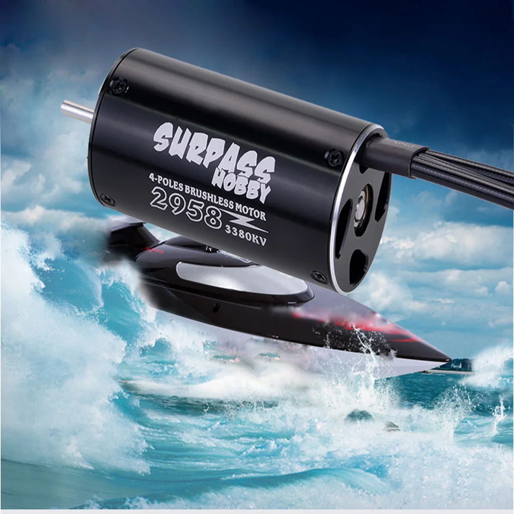 SURPASS HOBBY 2958 3380KV 4 полюса бесщеточный Водонепроницаемый мотор для HT-38278 600-750 мм RC