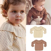2020 new autumn winter brand kids sweaters for girls cute hollow out knit pullover baby child fashion cotton tops clothes