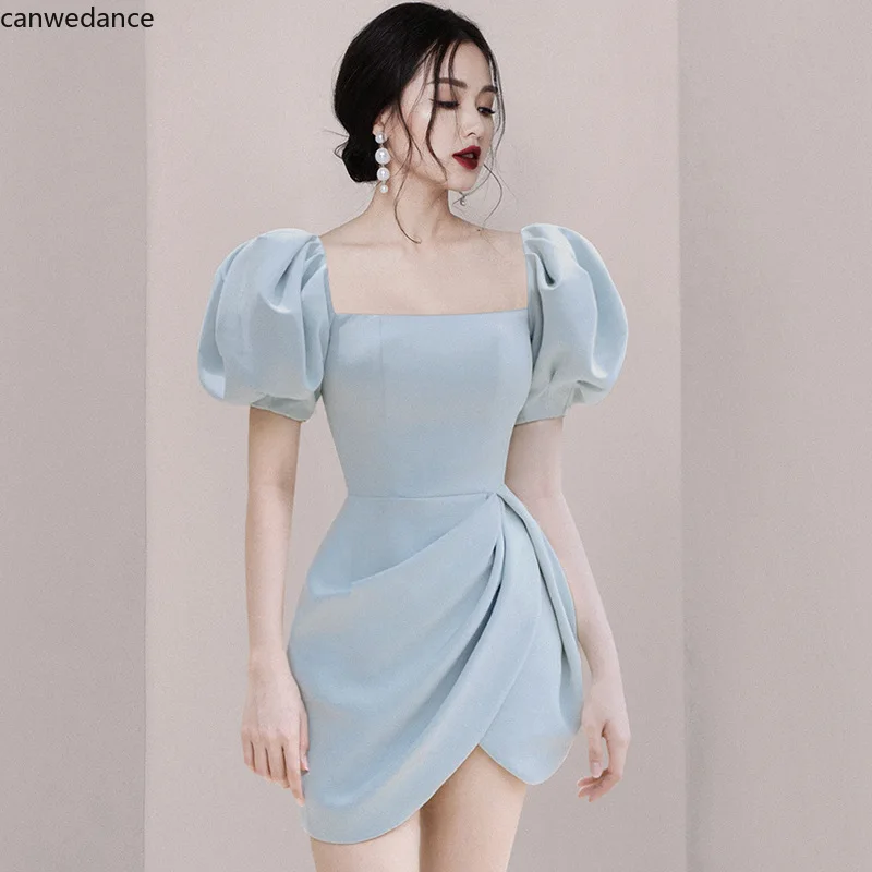 Элегантное Благородное женское платье для выпускного вечера с квадратным