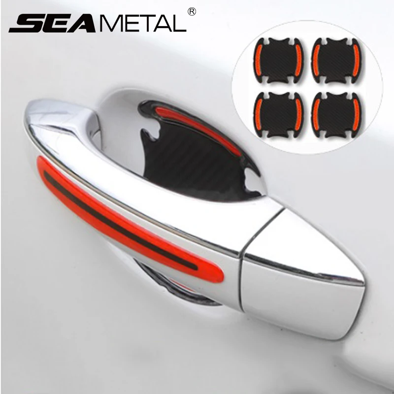 Автомобильная наклейка Светоотражающая на дверную ручку автомобильная полоса