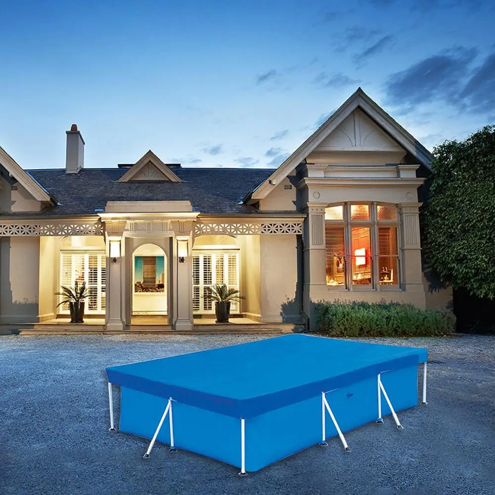 

Playing Rectangle Swimming Pool Outdoor Paddling Polyester Cloth Practical 4 Size Child Swimming Pool Cover Foldable