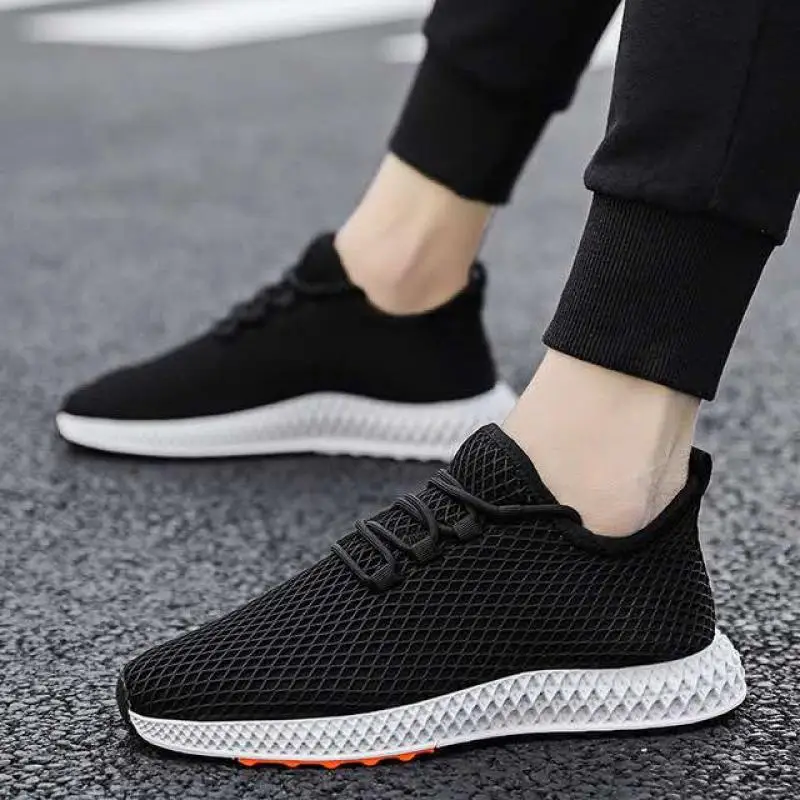 Мужская сетчатая обувь на плоской подошве дышащая повседневная лето весну осень