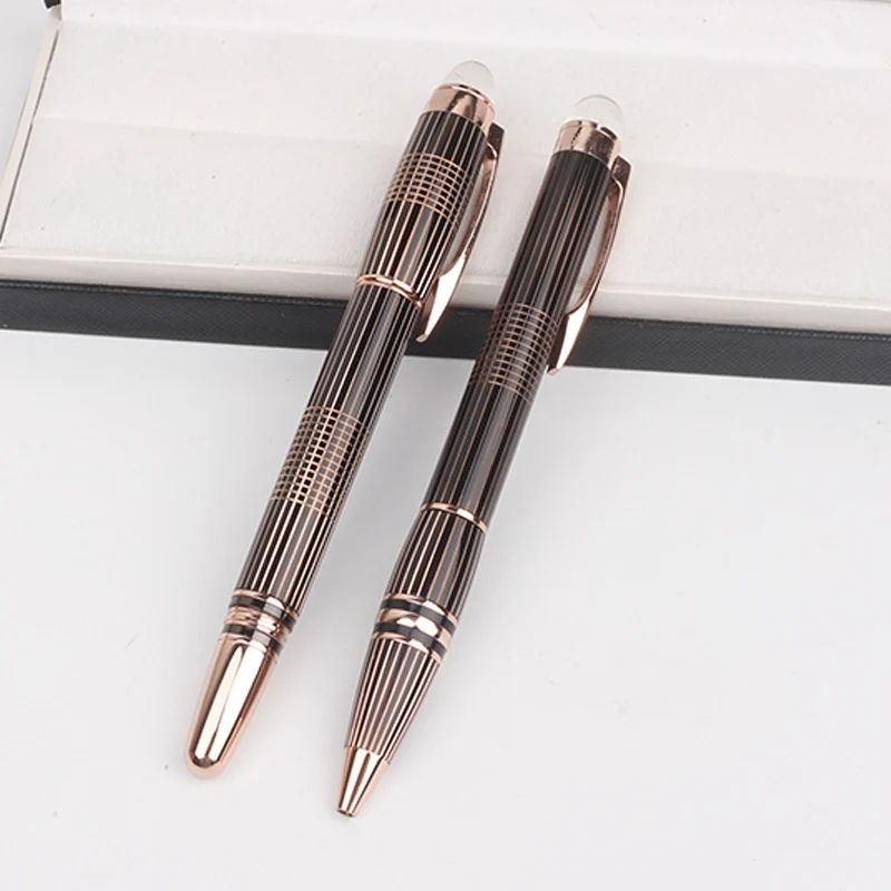 

Luxury MB Writing Ballpoint Pen Roller Ball Pen Gel Ink Metal Gold Signature Ball Point Pens Stationery Gift
