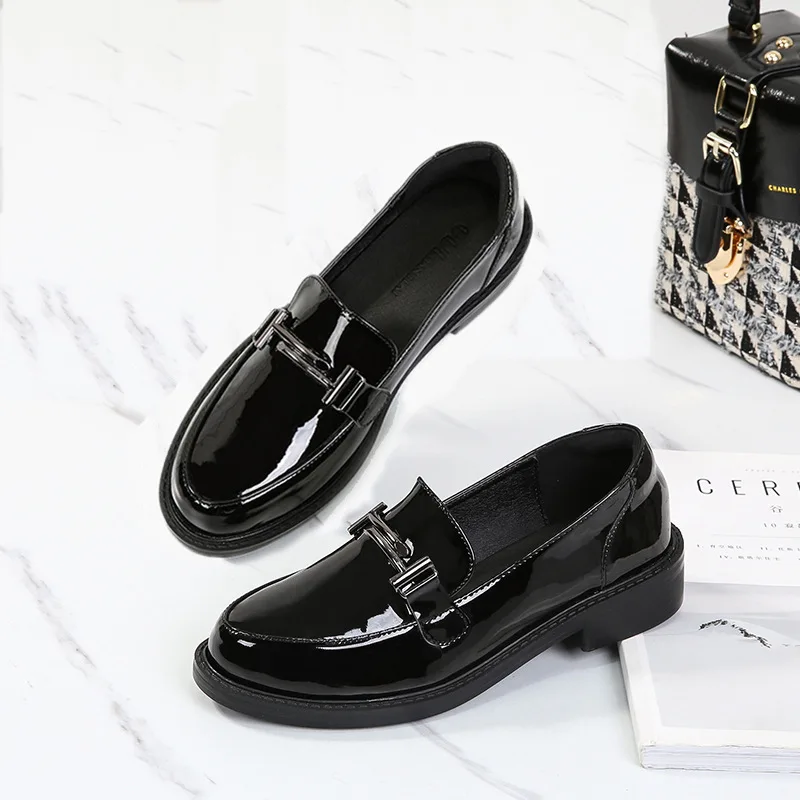 

Spring Designer Shoes Woman High Quality Leather Slip on Shoes for Women Loafers Ladies Shoes Zapatos De Mujer Size 34-40