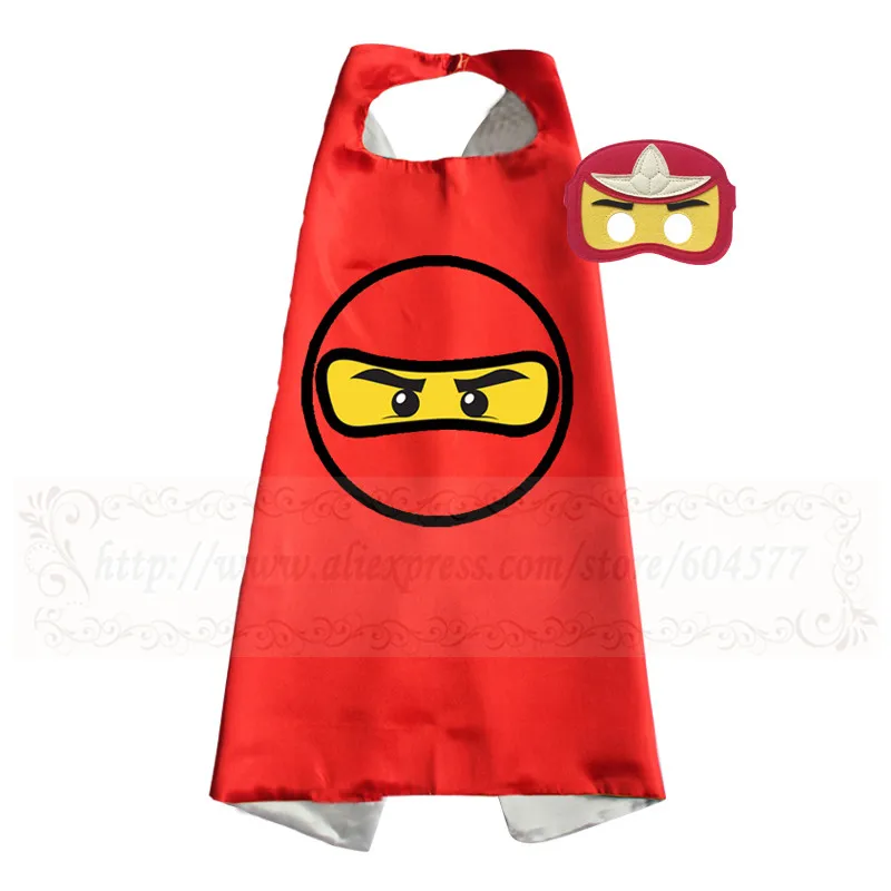 Red Костюм ниндзя, накидки супергероя с масками, костюм для ролевых игр, дня рождения, вечеринки, вдохновленный наряд, Рождественский Костюм - Цвет: Red