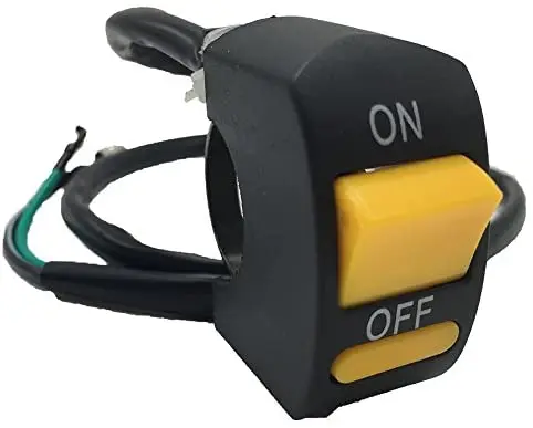 

Universal Motorcycle 7/8inch Handlebar Switch ON-OFF Button Switch DC 12V for U5 U7 U2 LED Headlight Angel Eyes Spotlight Yellow