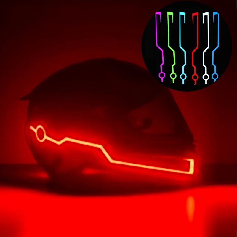 

Велосипедный мотоциклетный шлем светодиодный холодсветильник свет мигающий светильник светоотражающий светящийся стикер полоса модифицированное водонепроницаемое украшение