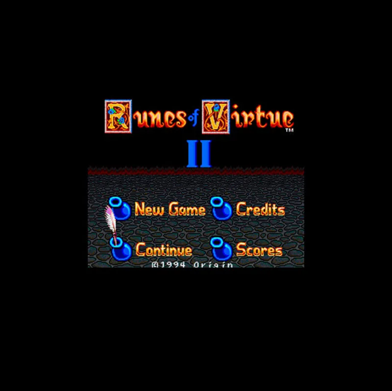 Фото Последняя-Runes of Virtue II NTSC Версия 16 бит 46 пин большая серая игровая карта для игроков