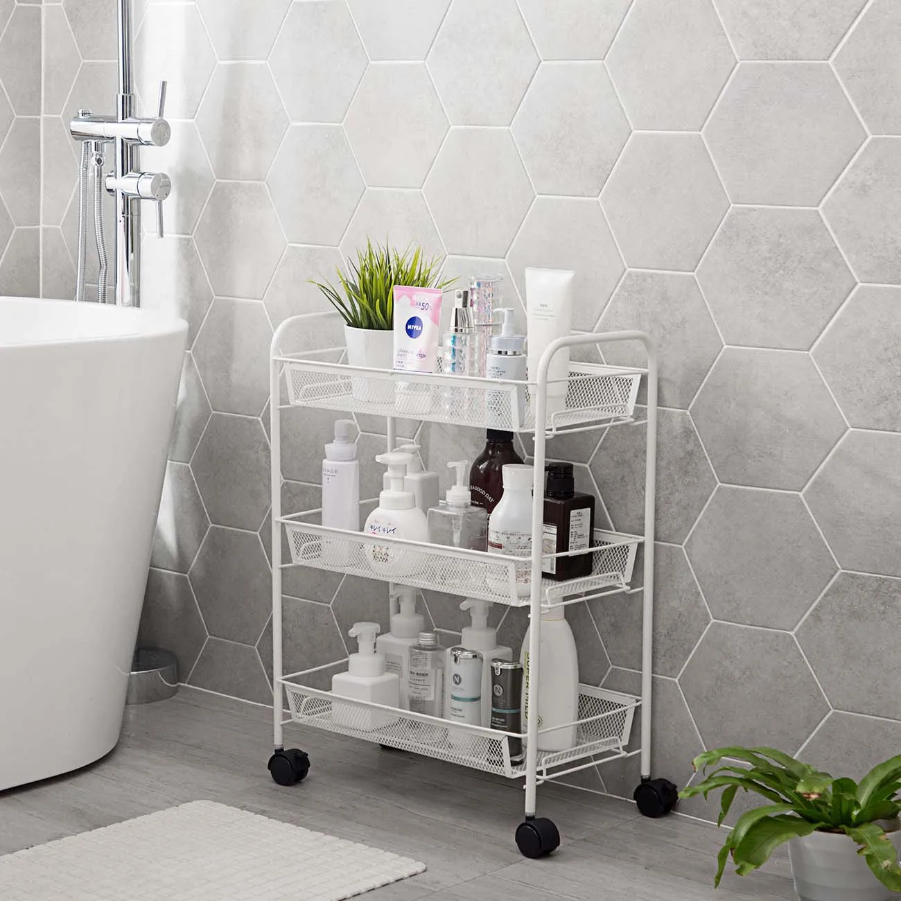 Съемная полка из кованого железа кухонная Многоуровневая тележка напольная для