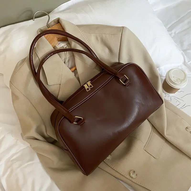 

Solid Colour Casual Large Capacity Ladies Shoulder Bag New Arrival Fashion Luxury Women Handbag Female PU Leather Underarm Bags