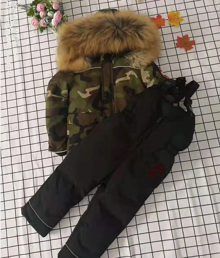 Зимнее пуховое пальто с капюшоном детская зимняя одежда ветрозащитная плотная