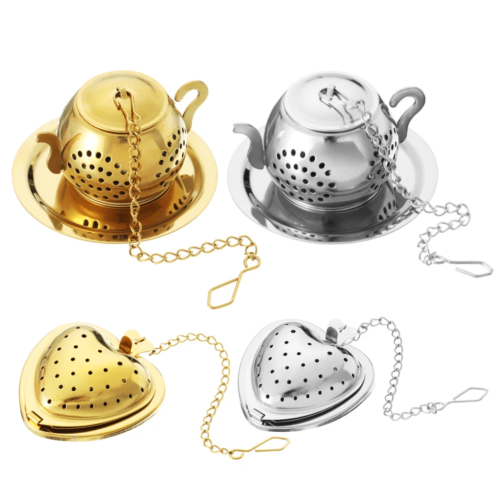 

Stainless Steel Tea Infuser For Loose Tea Heart Tea Ball Tea Strainer Teapot Steeper Infuser Filter Teaware Kitchen Accessories