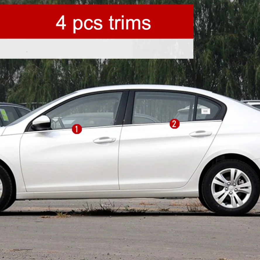 

stainless steel car window trims for peugeot 408 2016 2017 2018 2nd generation