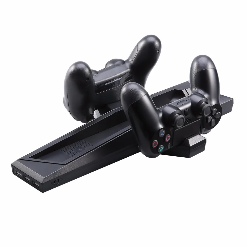 FansHot вертикальная подставка охлаждающий вентилятор для playstation 4 консоль кулер Зарядка для PS4 кулер с двумя зарядными портами USB концентратор