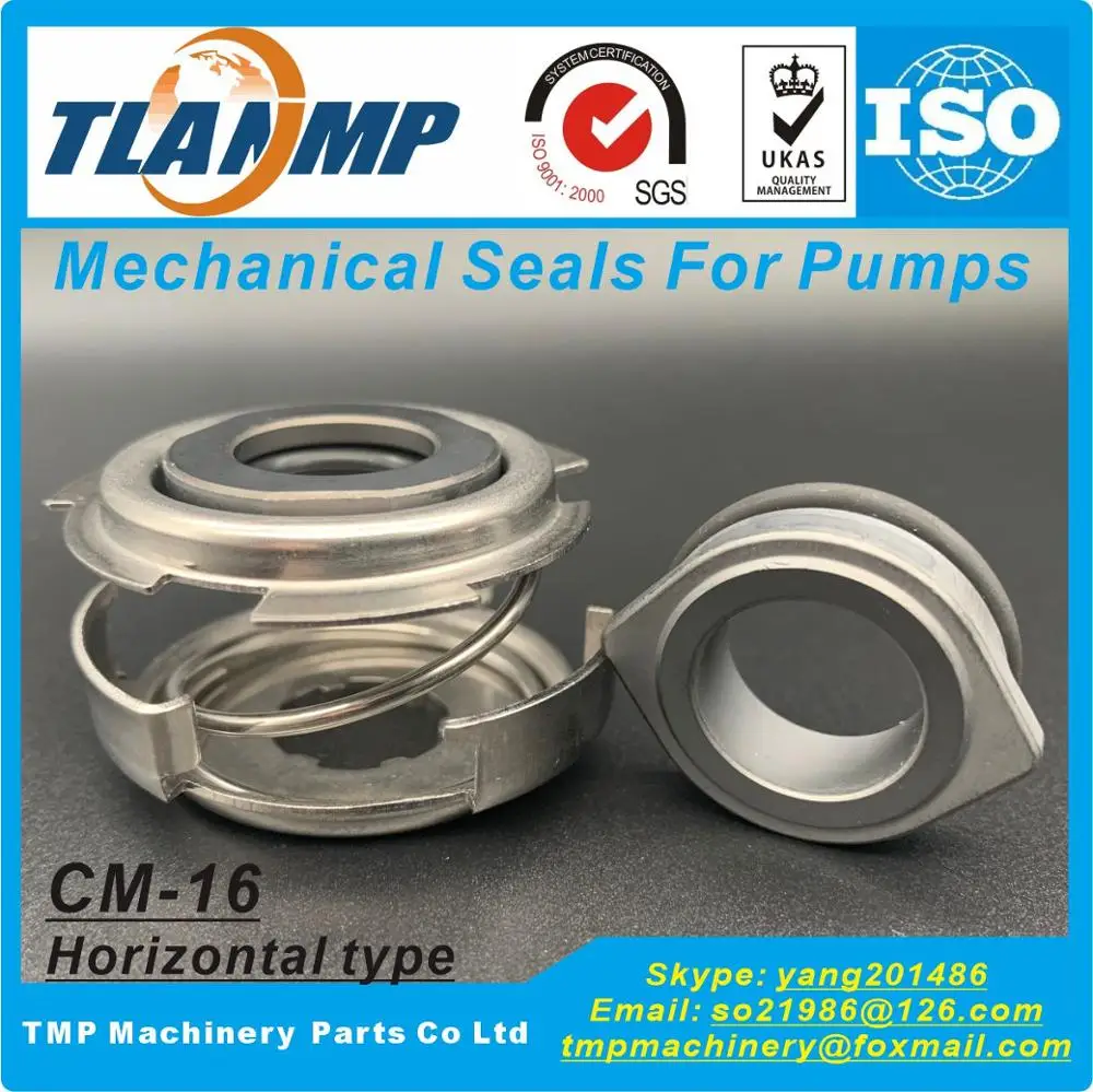 CM-16 CM16 TLANMP Mechanical Seal For Shaft Size 16mm Horizontal Type CM10/15/25 Pumps (Material:SiC/SiC/VIT)