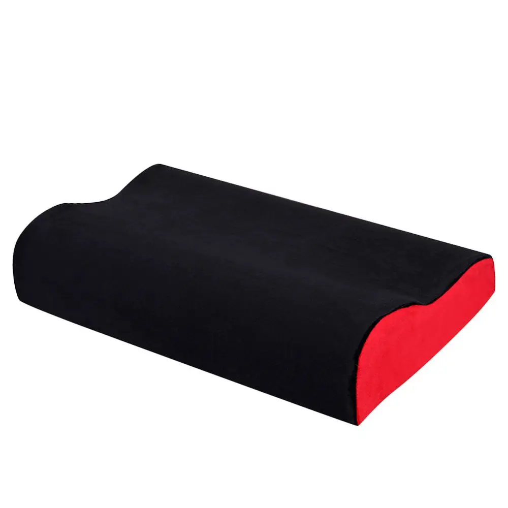 black red 50x30cm 1 шт. Ортопедическая подушка из пены с эффектом памяти, постельные принадлежности, подушки для шеи, мягкая подушка из волокна с медленным отскоком, массажер для шейного отдела, забота о здоровье - Цвет: black red 50x30cm