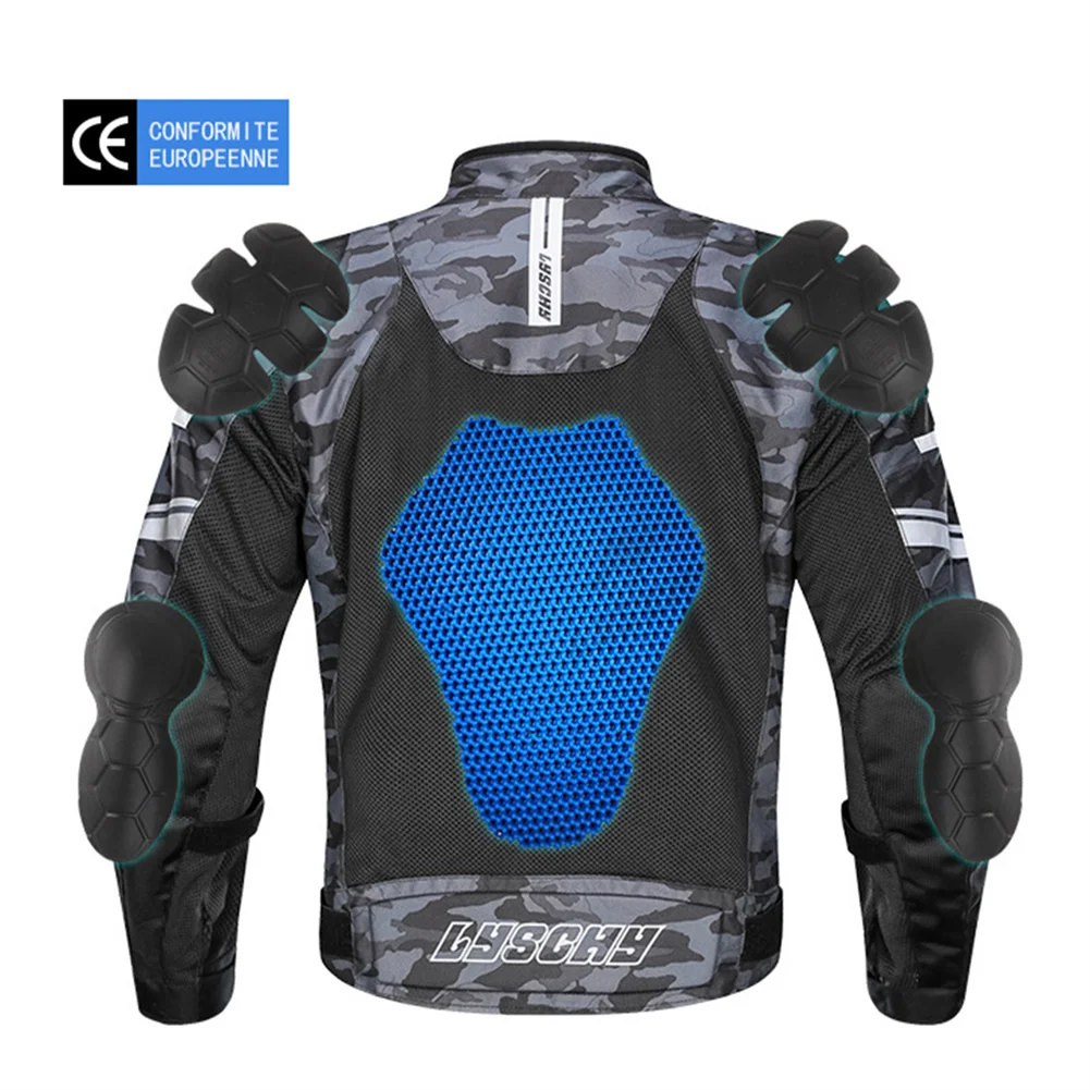 Мужская джинсовая мотоциклетная куртка LYSCHY светоотражающая одежда защитное